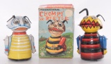 Group of 2 Marx Japanese Tin Litho Chompy the Beetle Wind Up Toys