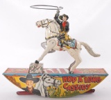 Marx Tin Litho Hop A'Long Cassidy Wind Up Rocking Toy