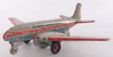 Japanese Tin Litho Speed Bird Comet Jetliner Airplane Friction Toy