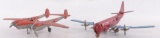 Group of 2 Vintage Die-Cast Metal Airplanes