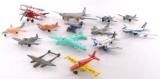 Group of 14 Die-cast and Plastic Toy Airplanes