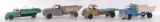 Group of 4 Pressed Steel Toy Trucks