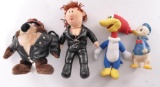 Group of 3 Plush Toys and 1 Vinyl Toy