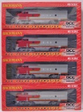 Group of 4 Bachmann DCC Santa Fe F7A Diesel Locomotives in Original Boxes