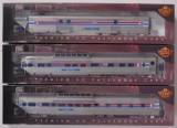 Group of 3 Broadway Limited Imports Amtrak California Zephyr Train Cars in Original Boxes