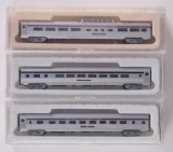 Group of 3 Con-Cor Atlantic Coast Line N Budd Passenger Train Cars in Original Boxes