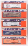 Group of 5 Lionel Advertising Liquor Train Box Cars in Original Boxes