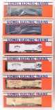 Group of 6 Lionel Advertising Liquor Train Box Cars in Original Boxes