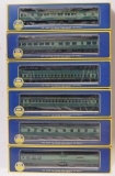 Group of 6 AHM Crescent Limited HO Gauge Passenger Train Cars in Original Boxes
