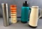Group of 3 Vintage Thermos and other bottles