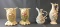 Group of 4 floral design vases