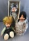 Group of 3 precious moments collector dolls, Native American