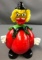 Murano glass clown tomato shaped figurine Vintage