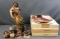 Group of Native American figurines and collector plates