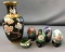 Group of 6 Vintage Enamel Cloisonne pieces