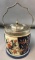 Vintage Ironstone Biscuit/Cookie Jar with lid and handle