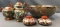 Group of Thousand Faces Hand Painted bowl, sugar, creamer, teapot and more