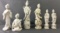Group of 6 Asian White Porcelain Figurines