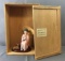 Hibel Nara and Fawn Porcelain Figurine with Wooden Box