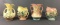 Group of 4 Vintage Hull Woodland Vases