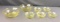 Group of 7 Depression Glass Yellow Florentine Poppy Berry Bowls