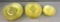 Group of 26 Depression Glass Yellow Florentine Poppy Plates