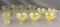 Group of 10 Depression Glass Yellow Florentine Poppy Miscellaneous Glasses