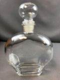 Clear glass decanter