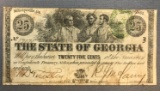 25 cent Currency 1863 State of Georgia