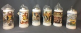 Group of 6 Octoberfest special edition collectors series 1996 Steins