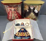 Group of 3 Collectible Barbies in original packaging