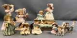 Group of 8 Maud Humphrey Bogart and other figurines
