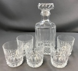 Glass decanter and matching glasses