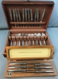 Group of Community Flatware and knife set in boxes