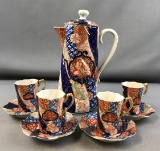 Vintage hand painted oriental tea set