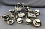 Group of Japanese Dragonware tea set, dishes