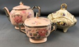 Group of Limoges Peach-Blo ware and covered dish