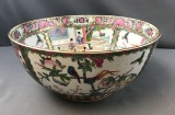 Large Vintage Hand Painted Asian Bowl