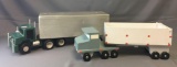 Group of 2 Wooden Tractor Trailers