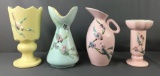 Group of 4 Vintage Hull Serenade Pottery Vases