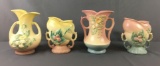 Group of 4 Vintage Hull Woodland Vases