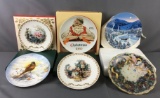 Group of 6 Vintage Christmas Collector Plates