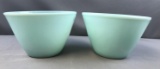 Group of 2 Vintage Delphite Fire King mixing bowls