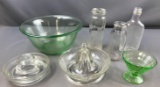 Group of 7 vintage glass items