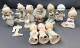 Group of 10 precious moments figures