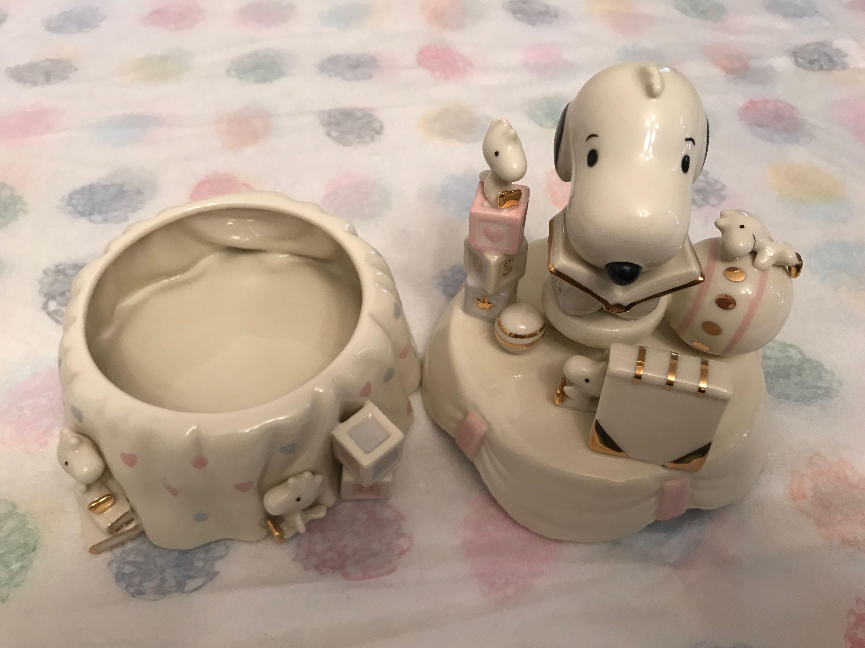 Peanuts Lenox Baby Snoopy Keepsake and Music Box | Proxibid