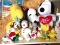 Group of Peanuts Snoopy Plush Stuffed Toys