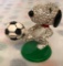 Crystal World Peanuts Jeweled Trinket Box Soccer Snoopy