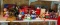 Shelf lot of miscellaneous Peanuts Christmas items