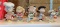 Group of five Lenox peanuts barbecue porcelain figurines